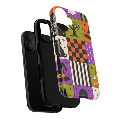 Protective Magnetic Phone Case – Spooky Patchwork