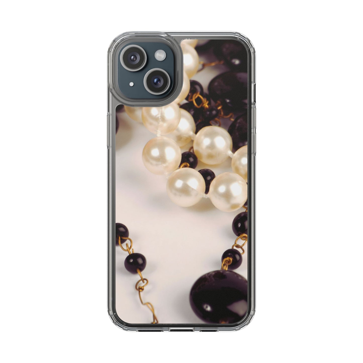 Clear Phone Case – Noir Pearl
