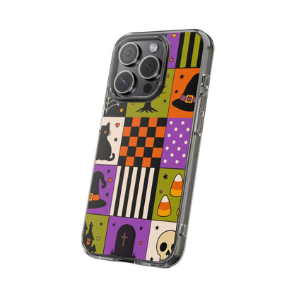 Clear Phone Case – Spooky Patchwork