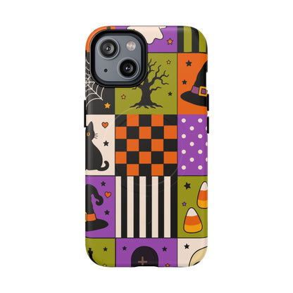 Protective Magnetic Phone Case – Spooky Patchwork