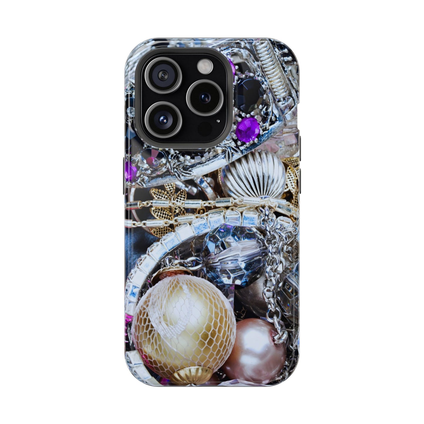 Impact-Resistant Phone Case – Chrome Jewel