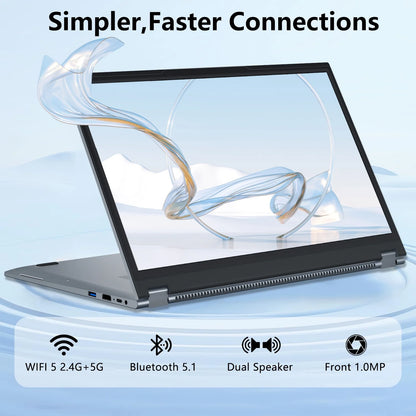15.6" Touchscreen Laptop, 16GB RAM 512GB Ssd,Windows 11 Pro,360° Foldable 2 in 1 Laptop Computer,Amd Ryzen R3 (Up to 3.5 Ghz),Blacklit Keyboard,1920X1080 FHD Display