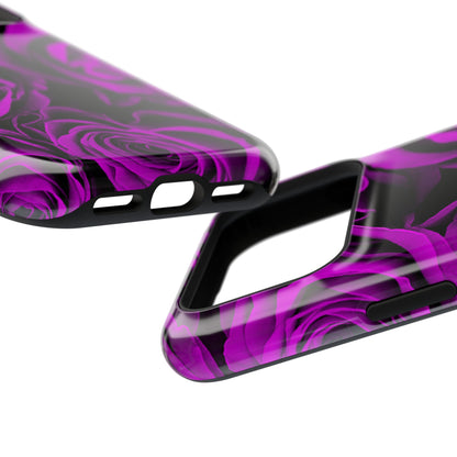 Impact-Resistant Phone Case – Amethyst Roses