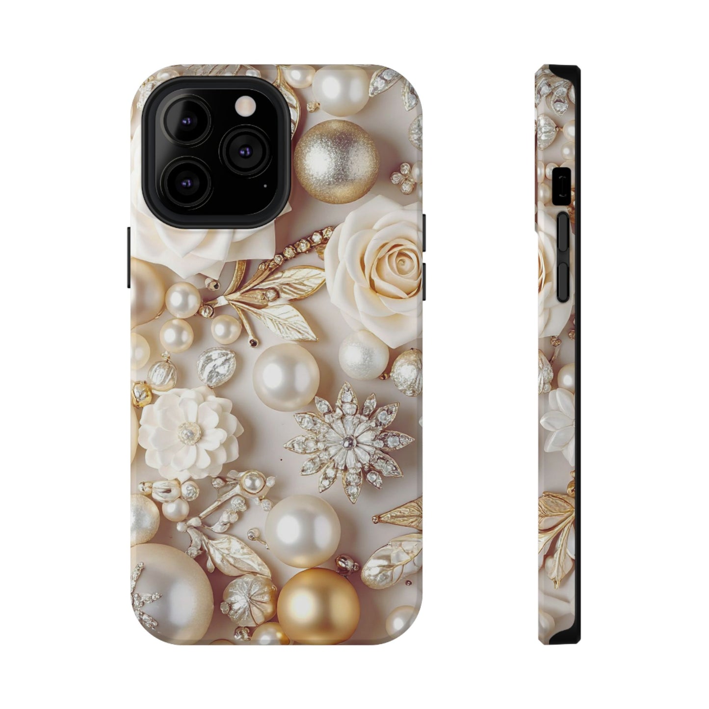 Impact-Resistant Phone Case – Ivory Opulence
