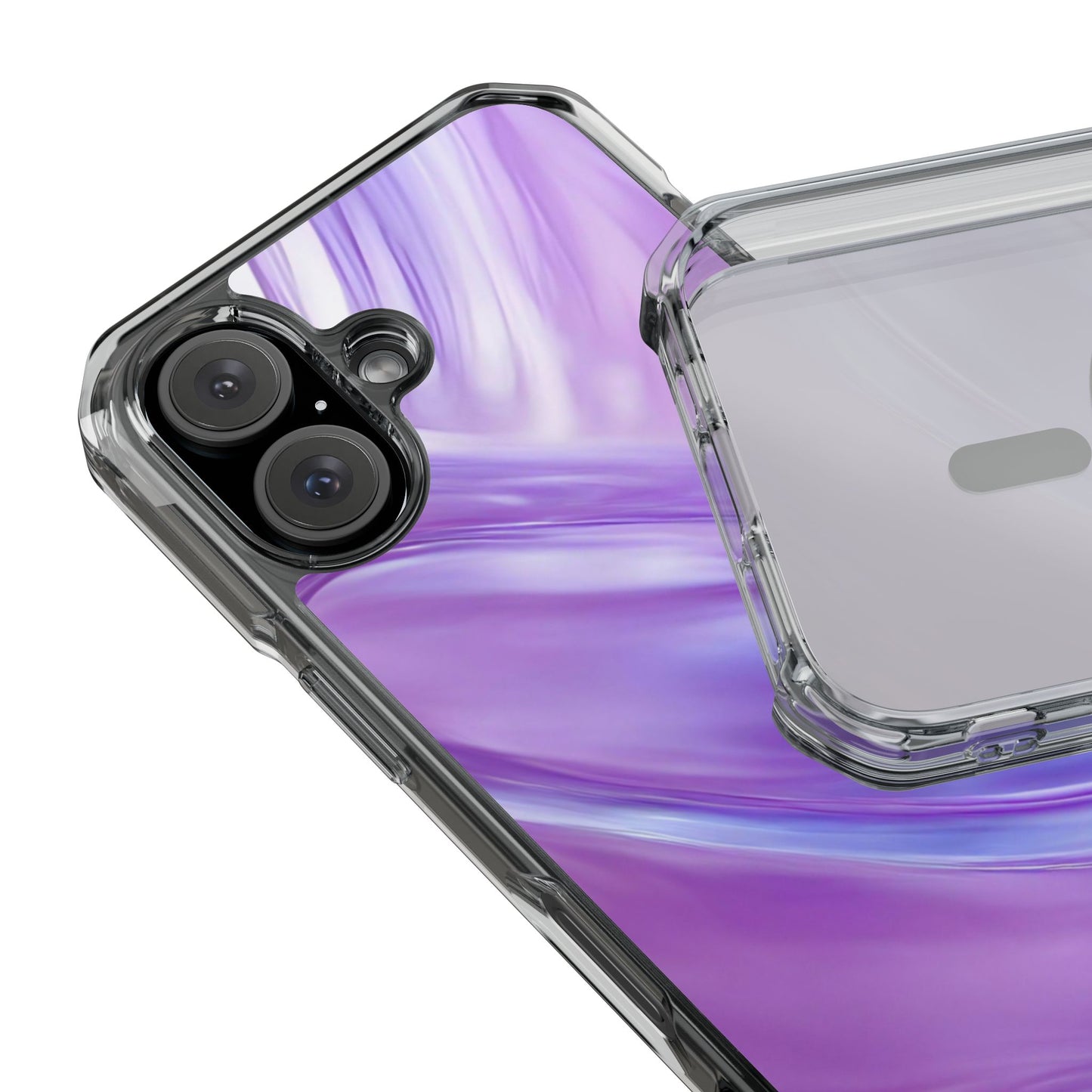 Clear Magnetic Phone Case – Lavender Wave