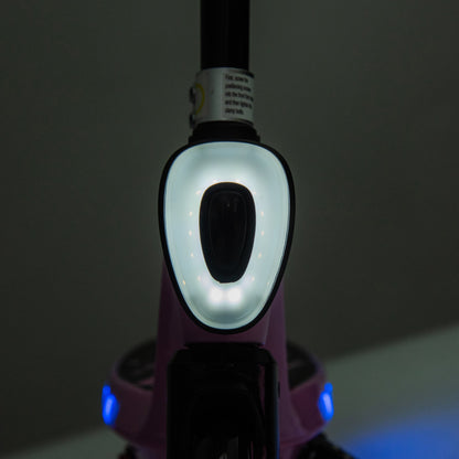 Kids Electric Scooter - 5.59-6.84 MPH, LED Lights, Rear Brake, Kickstand, Ages 6+