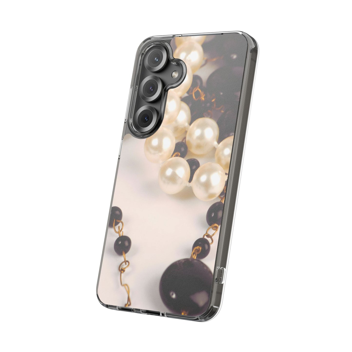 Clear Phone Case – Noir Pearl