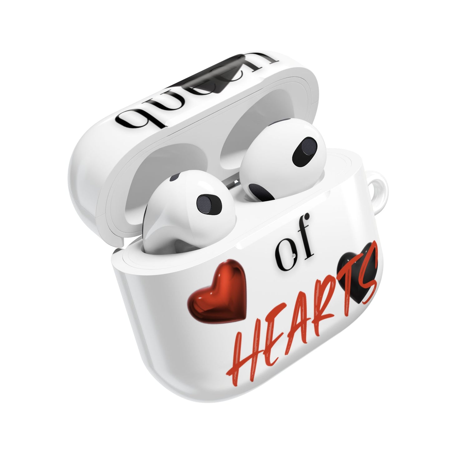 Earbud Case Cover – Queen of Hearts
