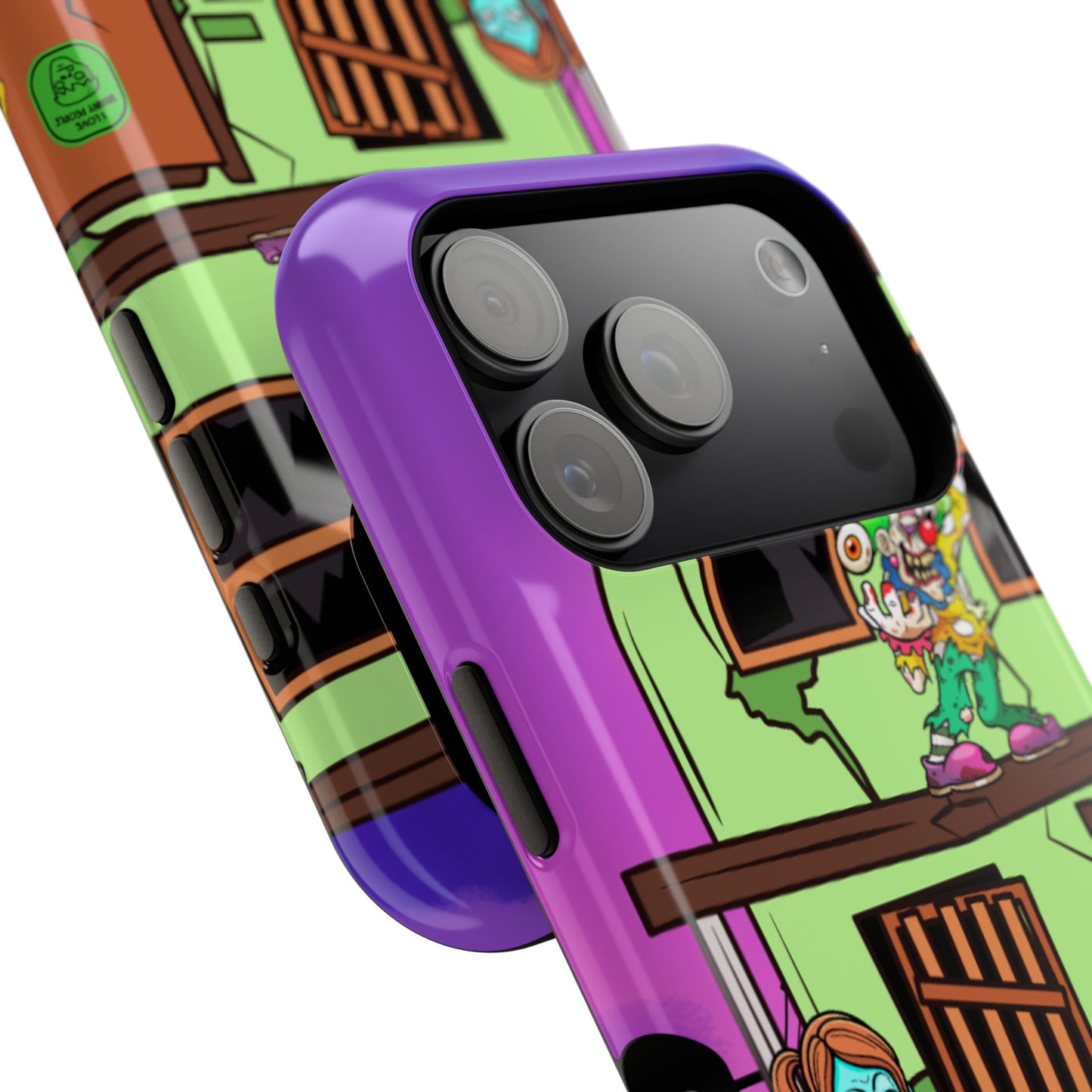 Zombie Arcade Phone Case — Colorful Cartoon Horror Impact-Resistant iPhone Cover