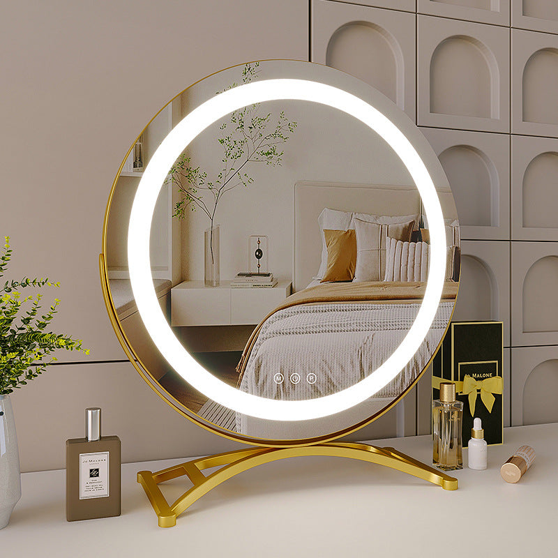 Desktop LED Vanity Mirror – Clear Lighting for Bedroom Get-Ready Time