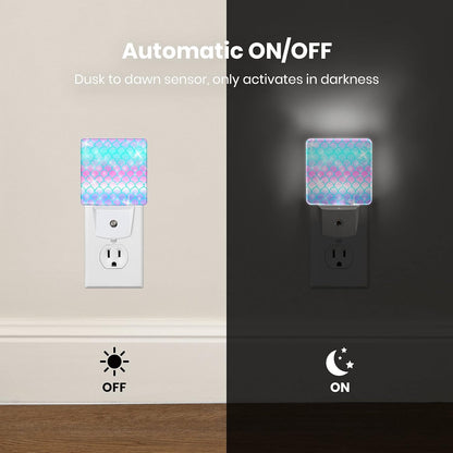 Night Light Plug-In Dusk to Dawn Smart Sensor White Led Nightlight for Bedroom Bathroom Kitchen Hallway Stairs Energy Efficient Decor Desk Lamp