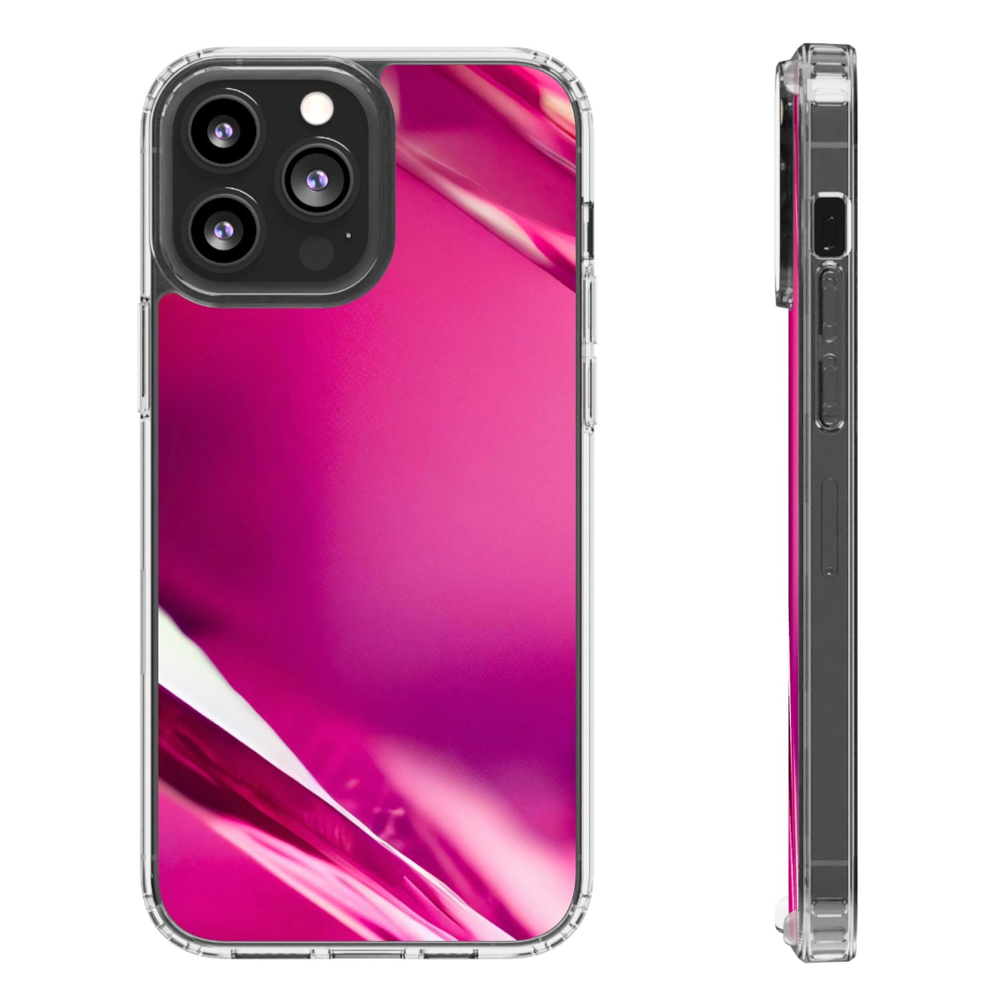 Clear Phone Case – Magenta Motion