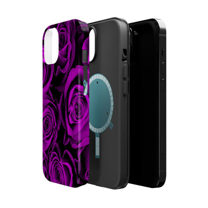Wireless-Charging Compatible Case – Amethyst Roses