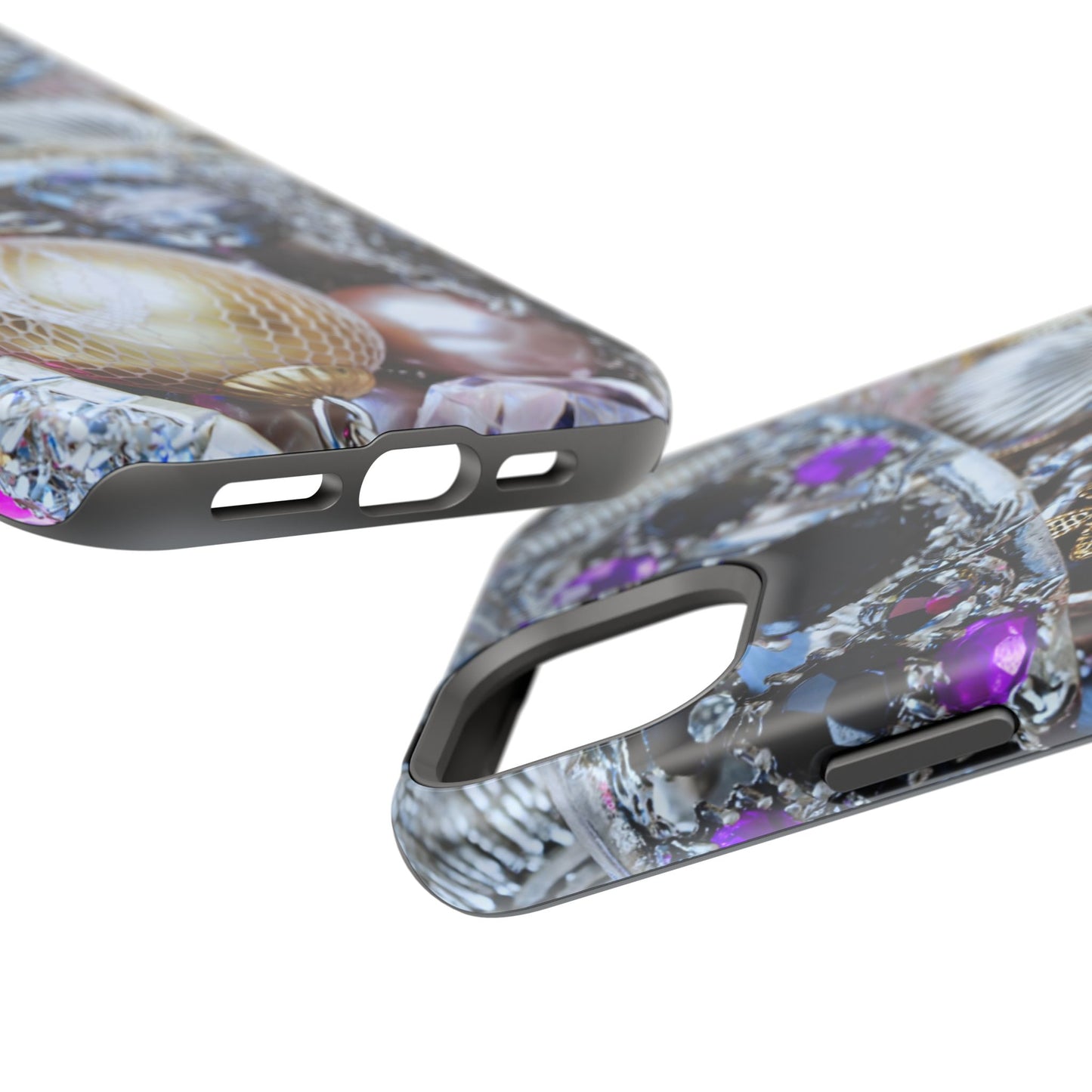 Impact-Resistant Phone Case – Chrome Jewel