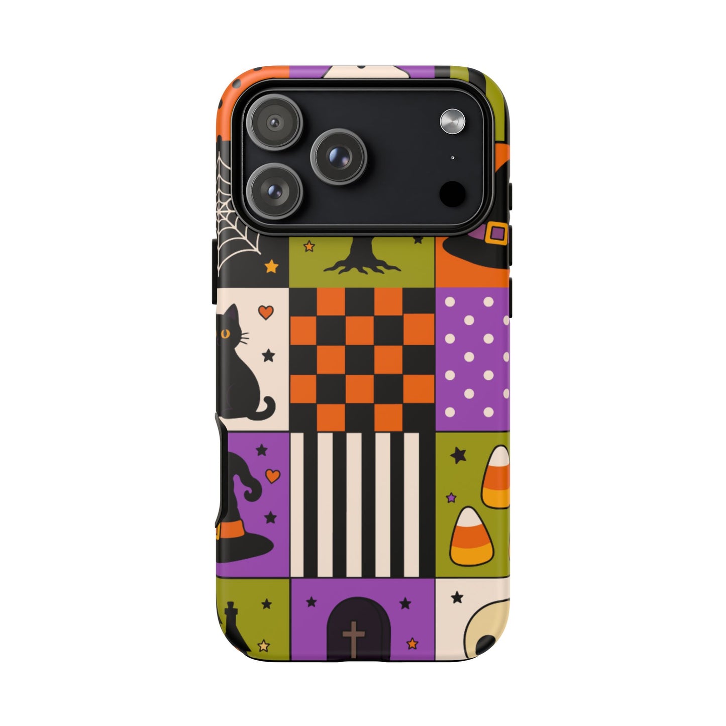 Protective Phone Case – Spooky Patchwork