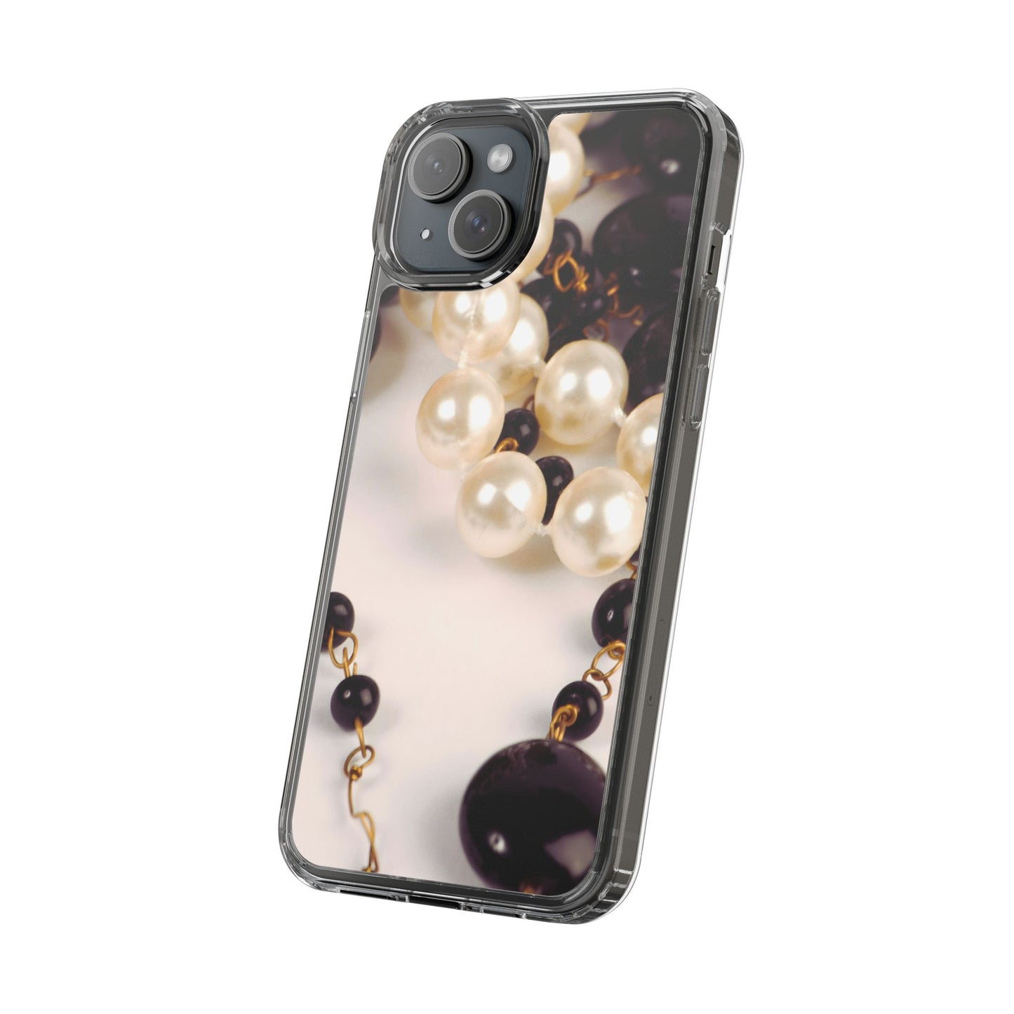 Clear Phone Case – Noir Pearl