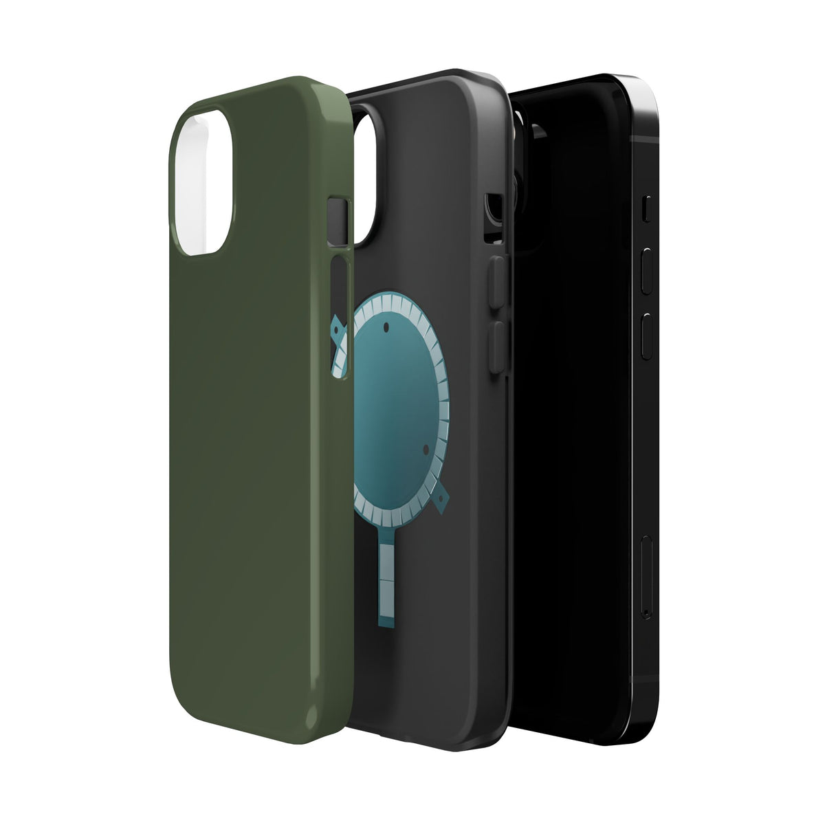 Wireless-Charging Compatible Case – Cabin Green – Compatible with iPhone 13–17 & Samsung Galaxy S25–S26 Series