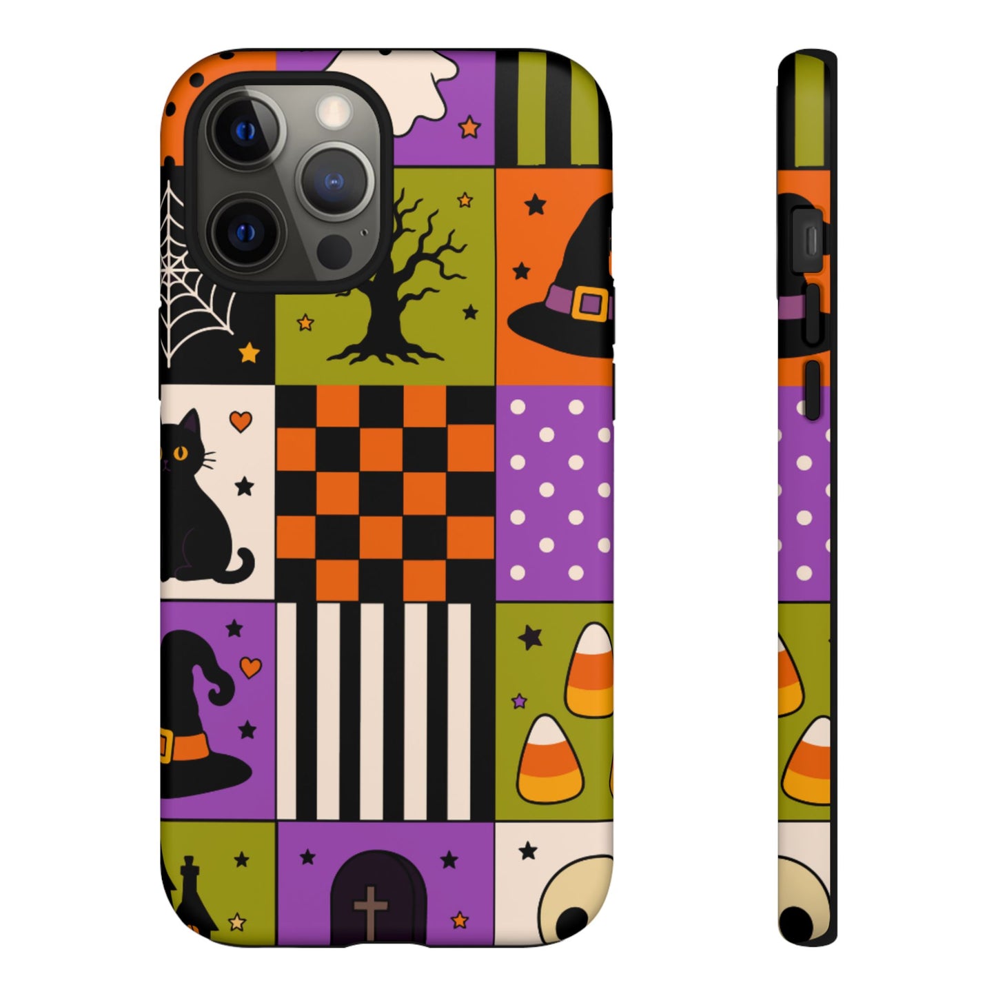 Protective Phone Case – Spooky Patchwork