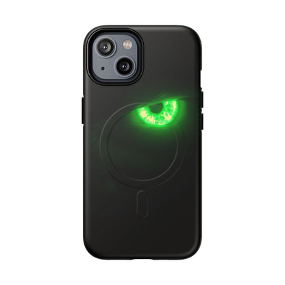 Protective Magnetic Phone Case – Neon Green Monster Eyes