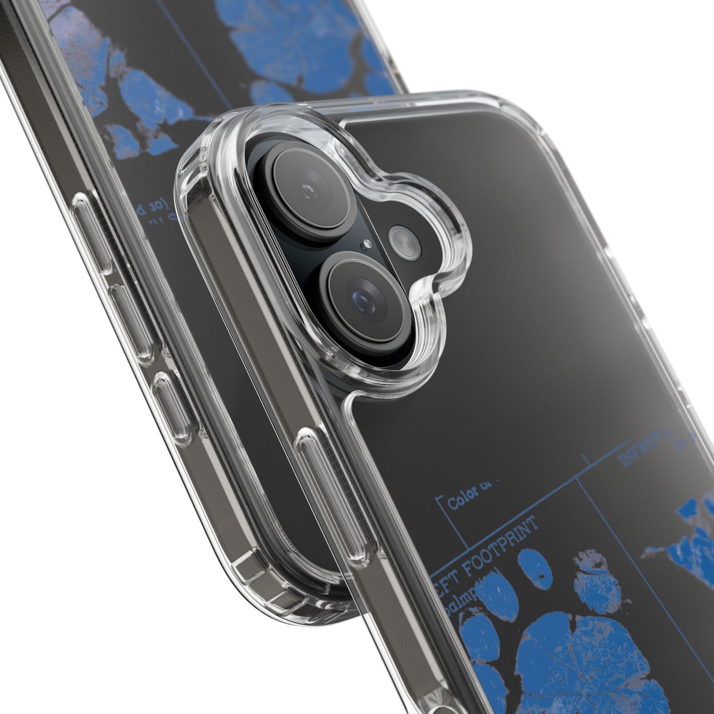 Clear Phone Case – Mom’s Little Blue Footprints