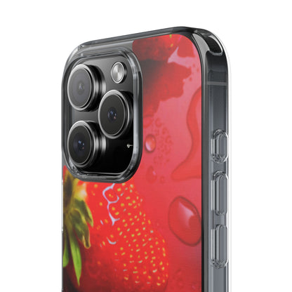 Clear Phone Case – Strawberry Drip