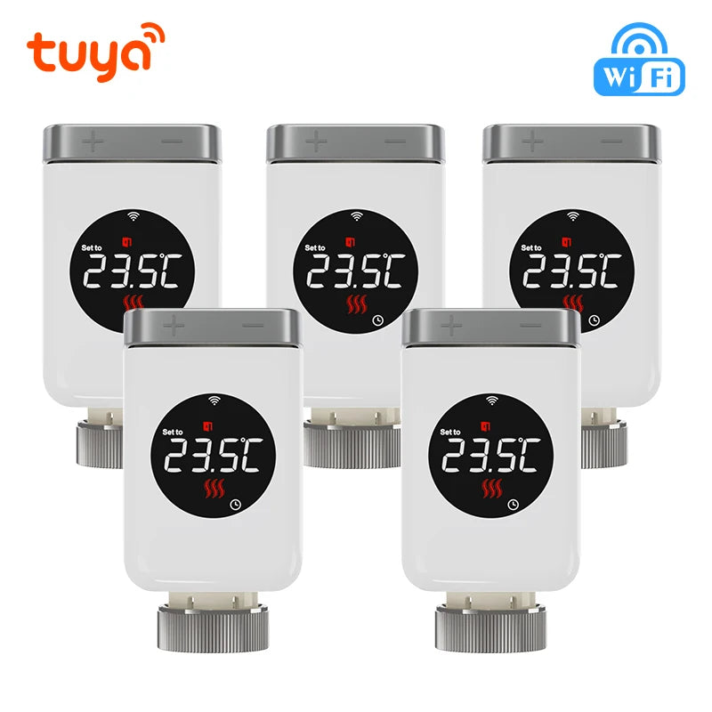 Tuya Smart Thermostat Radiator Actuator TRV Wifi Thermostatic Valve Heating Smart Valvetemperature Controller Alexa Google Home