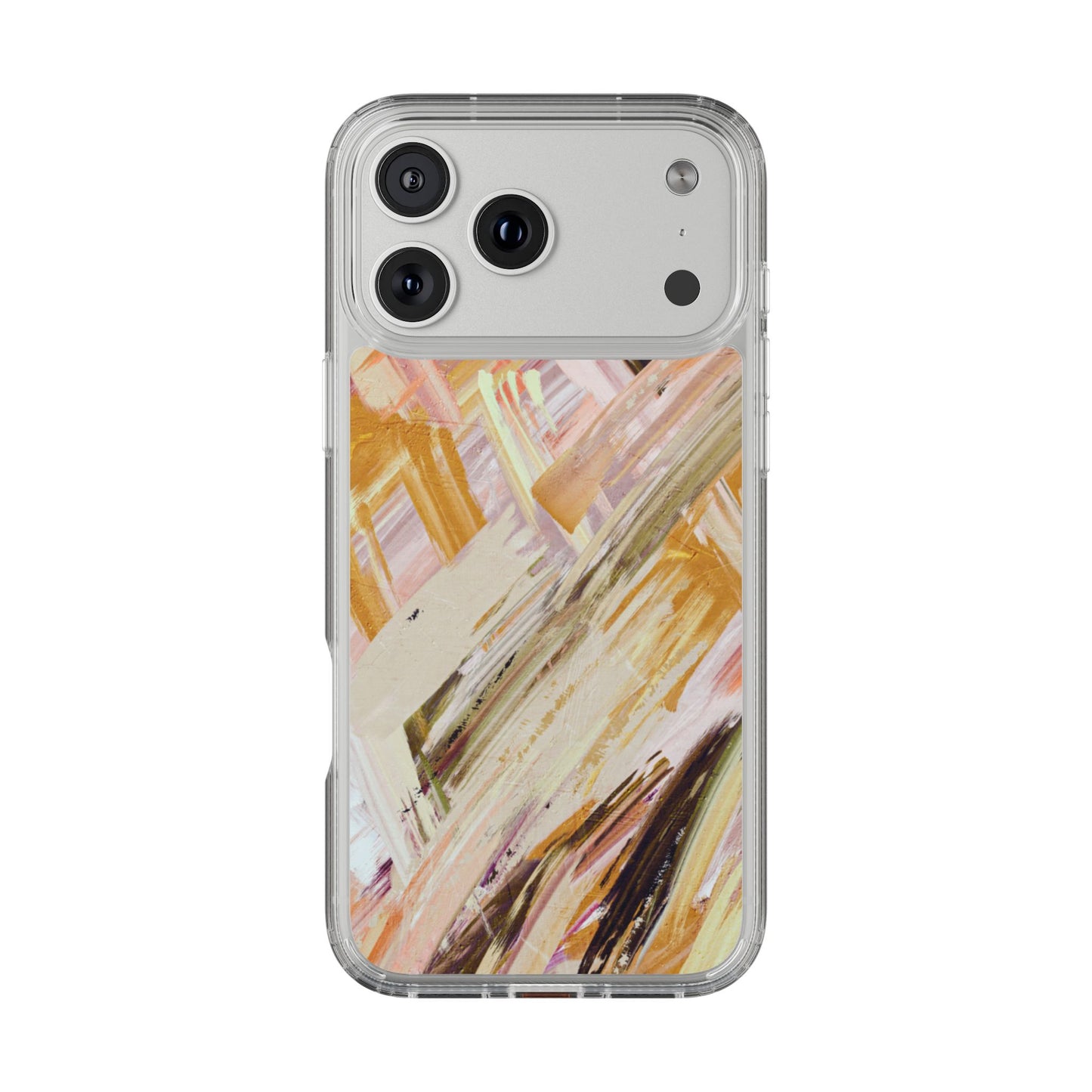 Clear Phone Case – Brush & Bronze