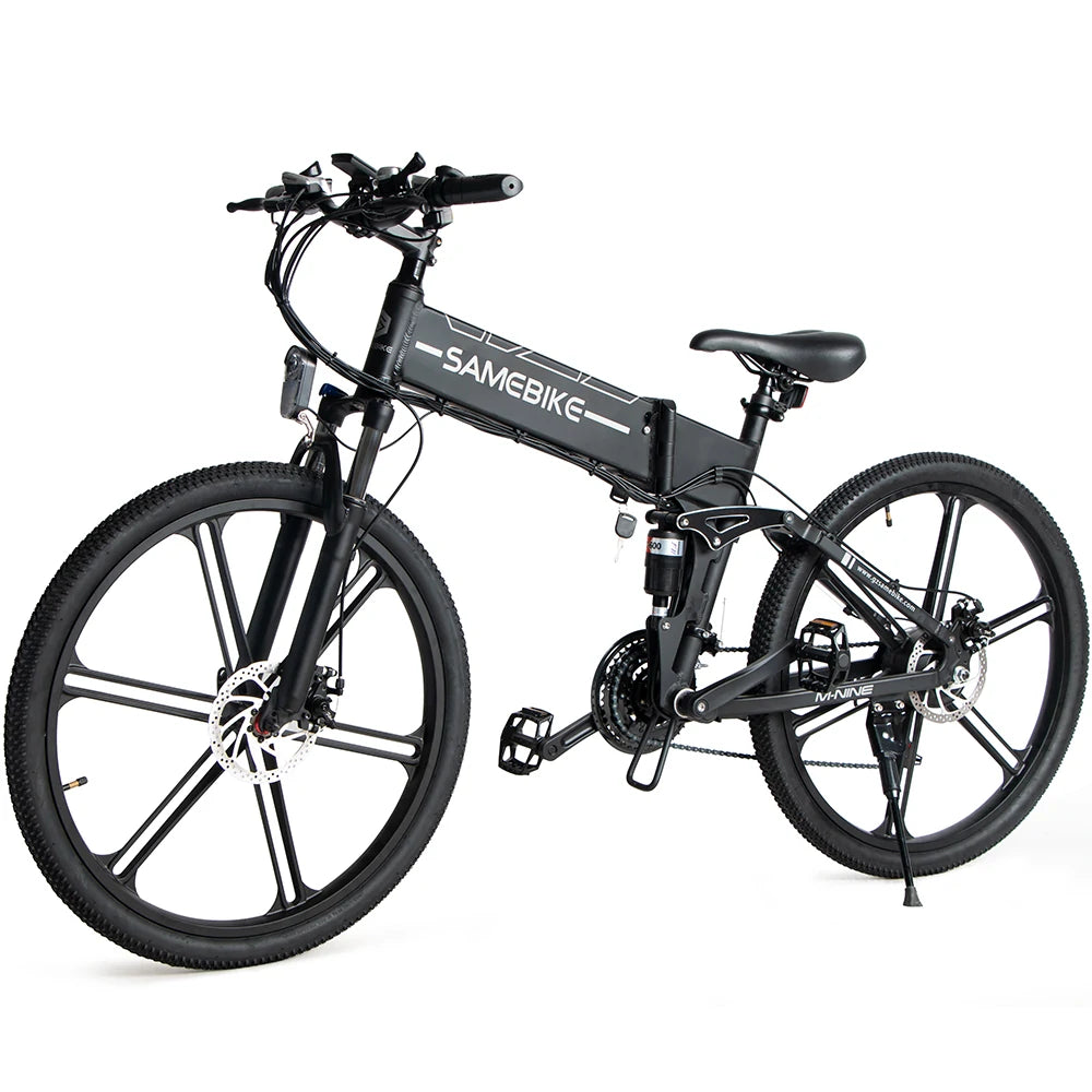 [UK Direct]  LO26-II 10Ah 48V 500W 26 Inches Moped Electric Bike Smart Folding Bike 80Km Mileage Max Load 100-150Kg with EU Plug Dual Dics Brake