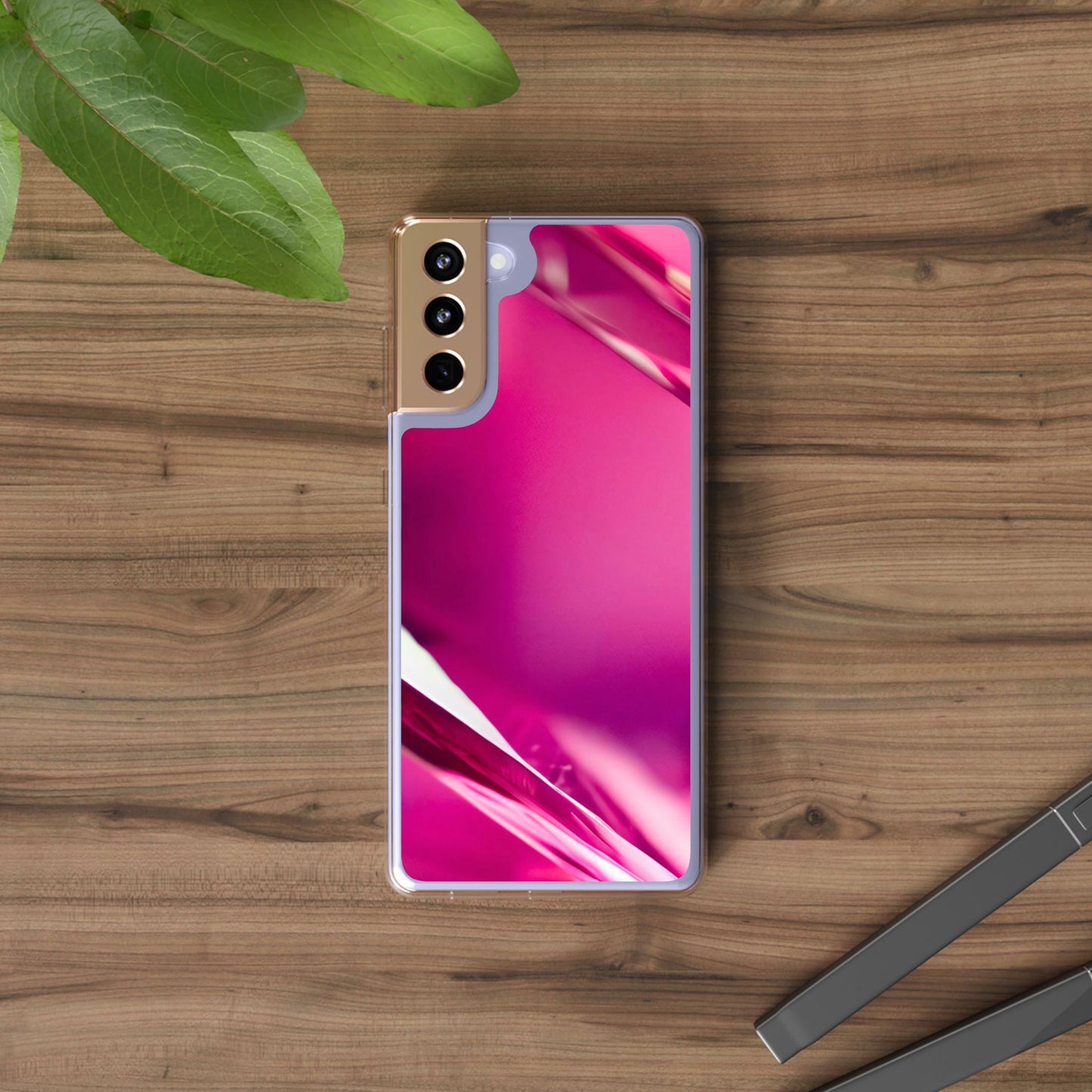Clear Phone Case – Magenta Motion