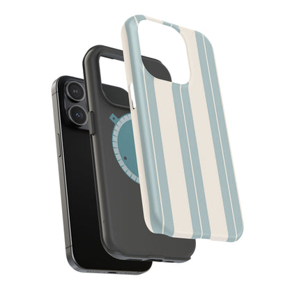 Wireless-Charging Compatible Case – Coastal Stripe