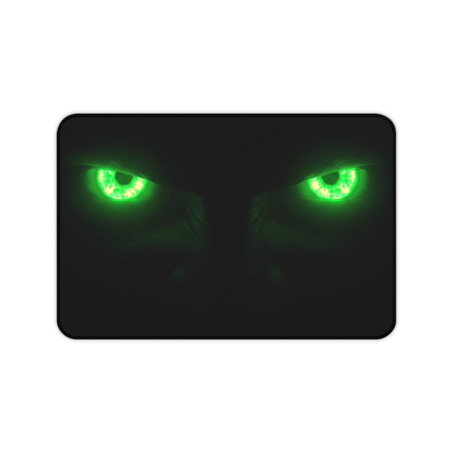 Neoprene Desk Mat – Neon Green Monster Eyes