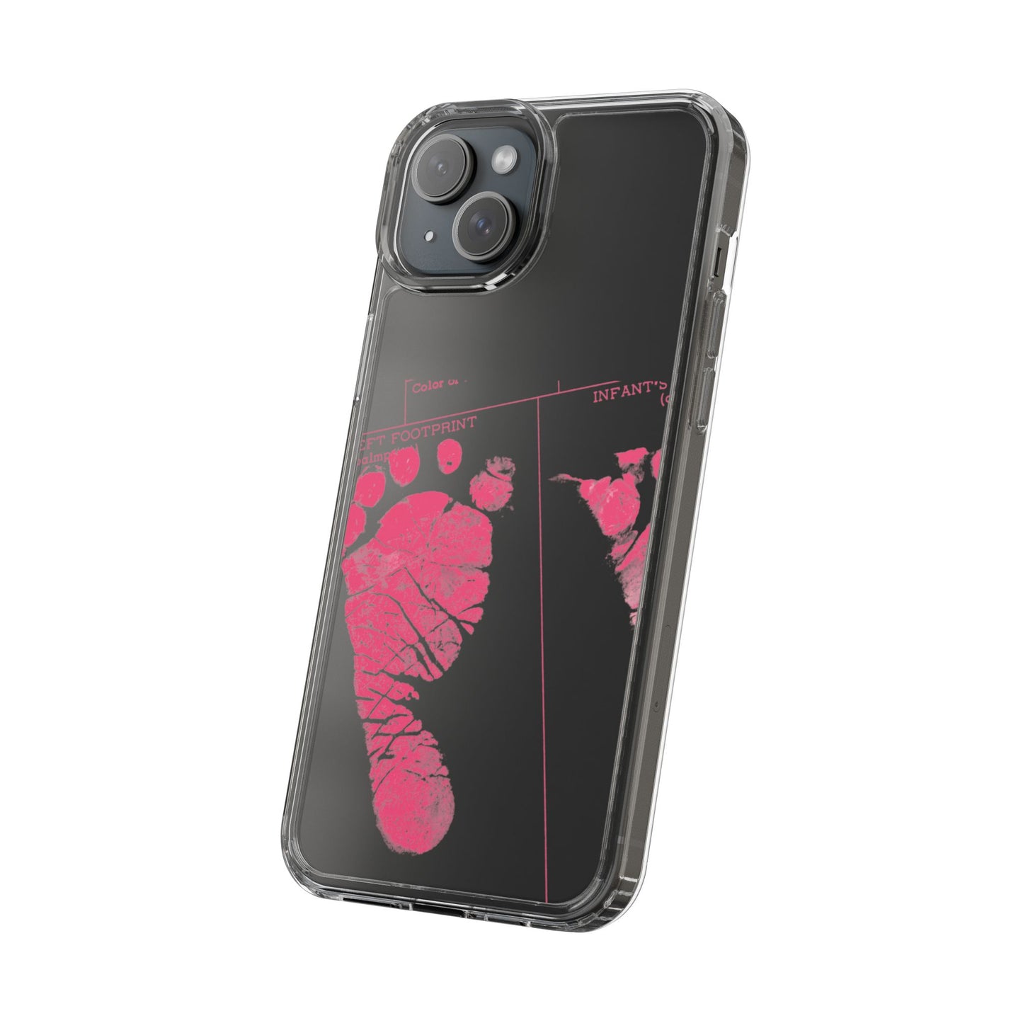 Clear Phone Case – Mom’s Little Pink Footprints