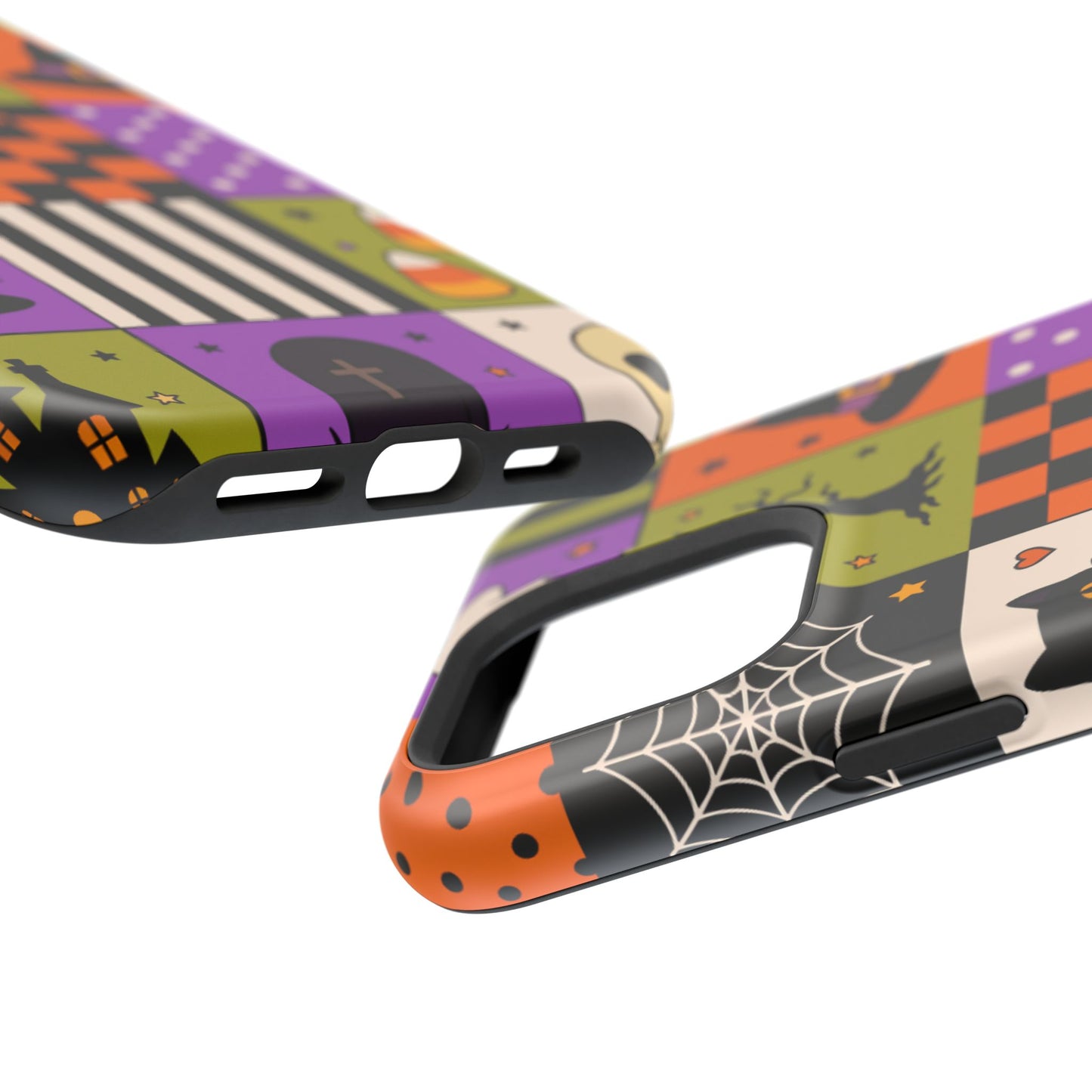 Wireless-Charging Compatible Case – Spooky Patchwork