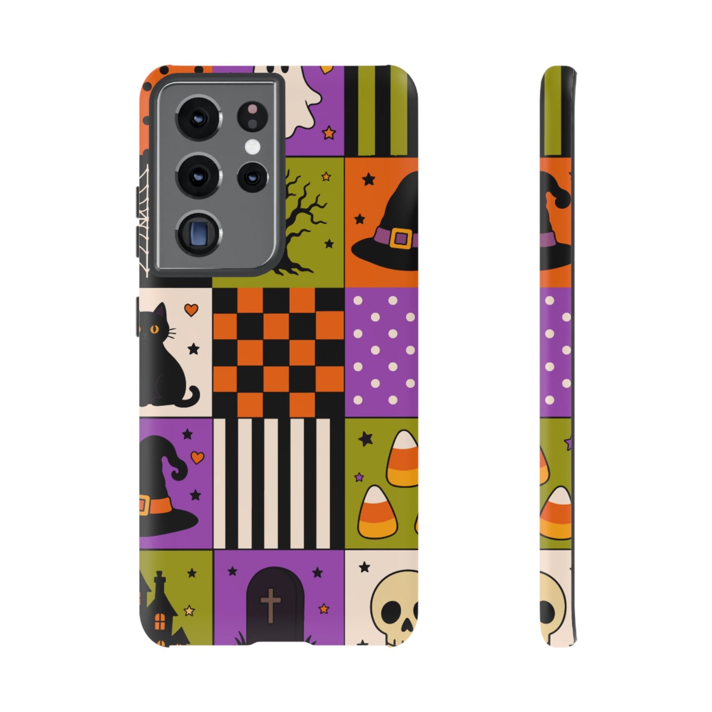 Protective Phone Case – Spooky Patchwork
