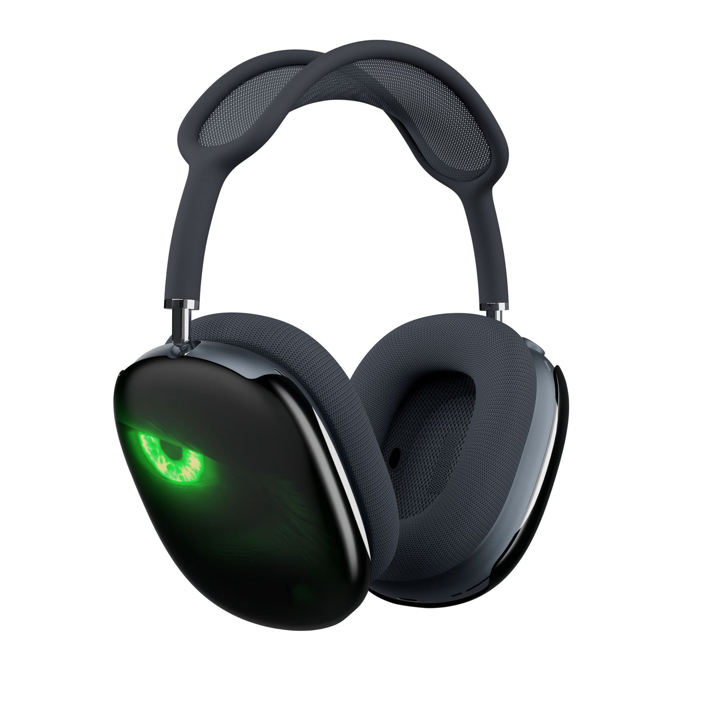 Headphone Ear Cup Covers – Neon Green Monster Eyes
