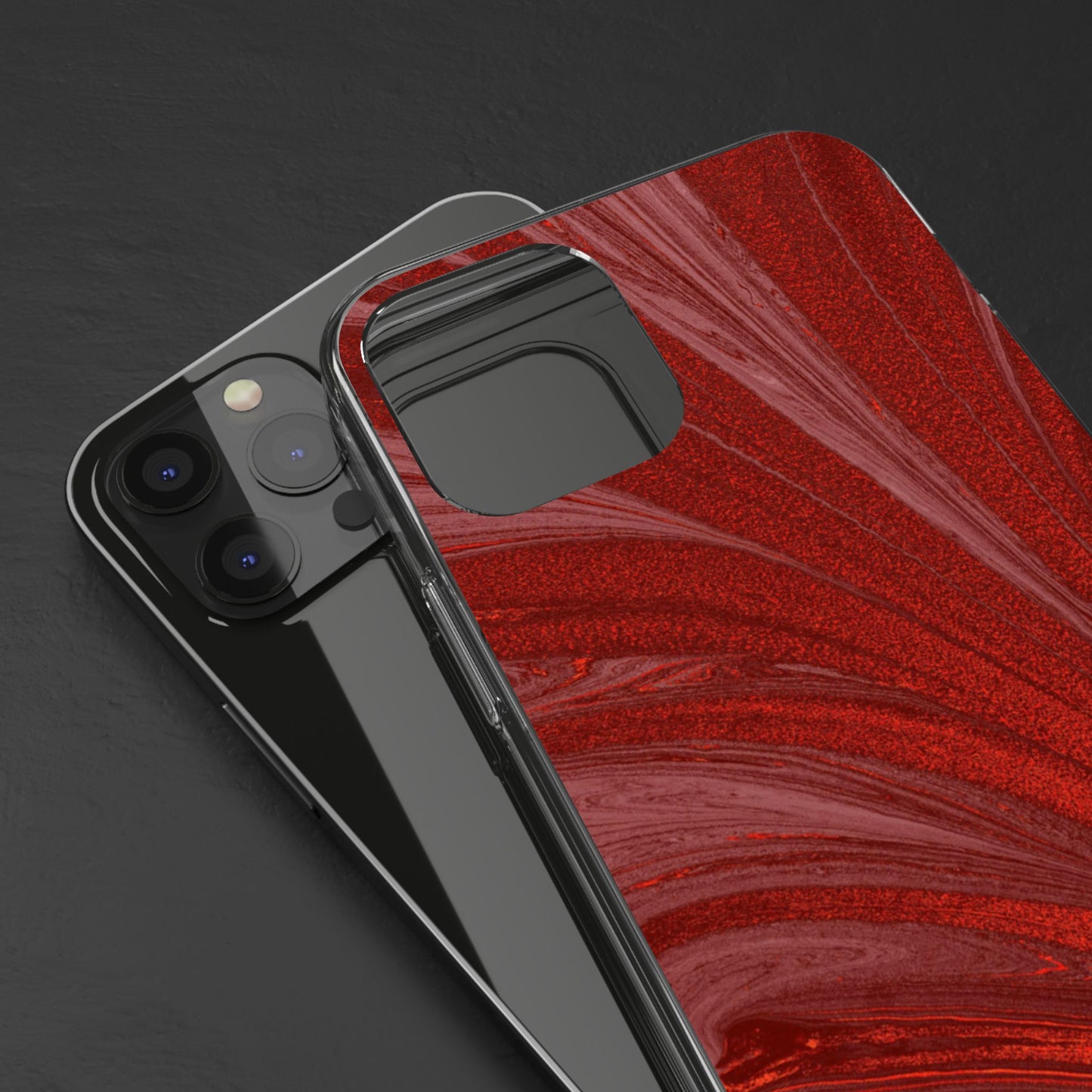 Clear Phone Case – Crimson Current