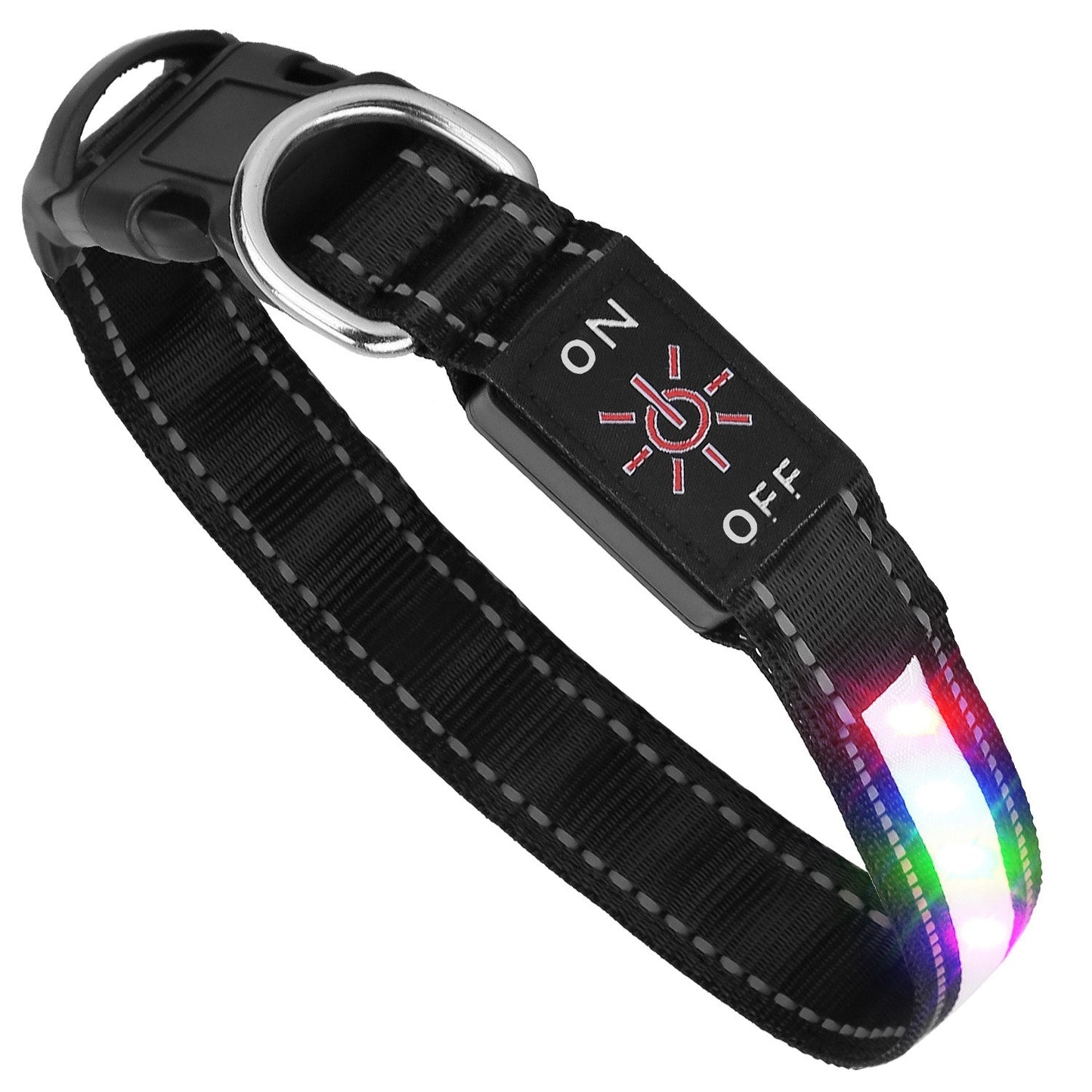 Light-Up LED Dog Collar – 9 Color Modes, IPX7 Waterproof, USB Rechargeable Safety Glow Collar for Small Medium Large Dogs