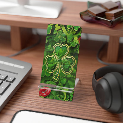 Phone Stand – Lucky Clover Shamrock Kiss