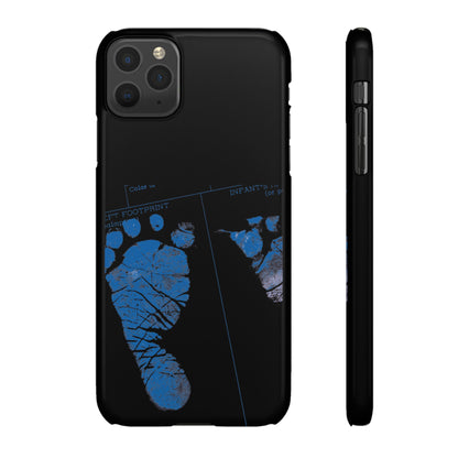Snap Phone Case – Mom’s Little Blue Footprints