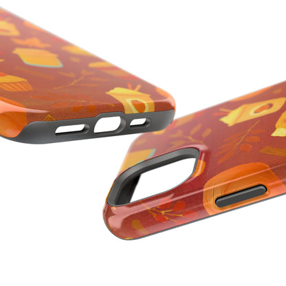 Autumn Treats Magnetic Phone Case — Fall Coffee & Pastry Protective Cover