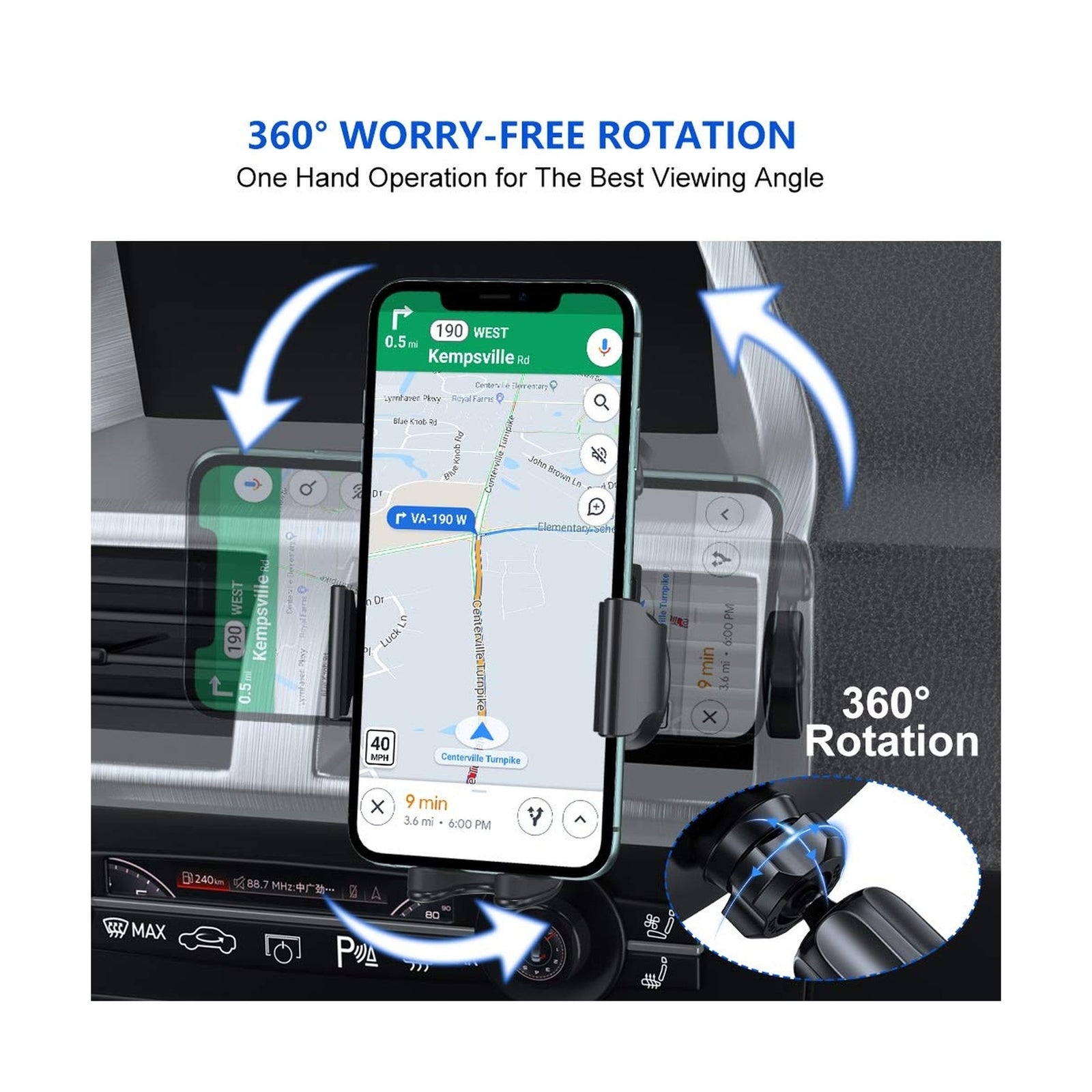[Upgraded-2Nd Generation] Miracase Universal Phone Holder for Car, Air Vent C...