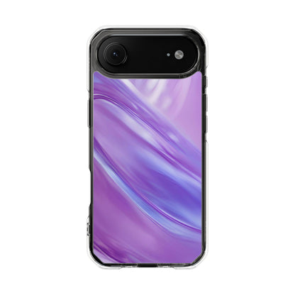 Clear Magnetic Phone Case – Lavender Wave