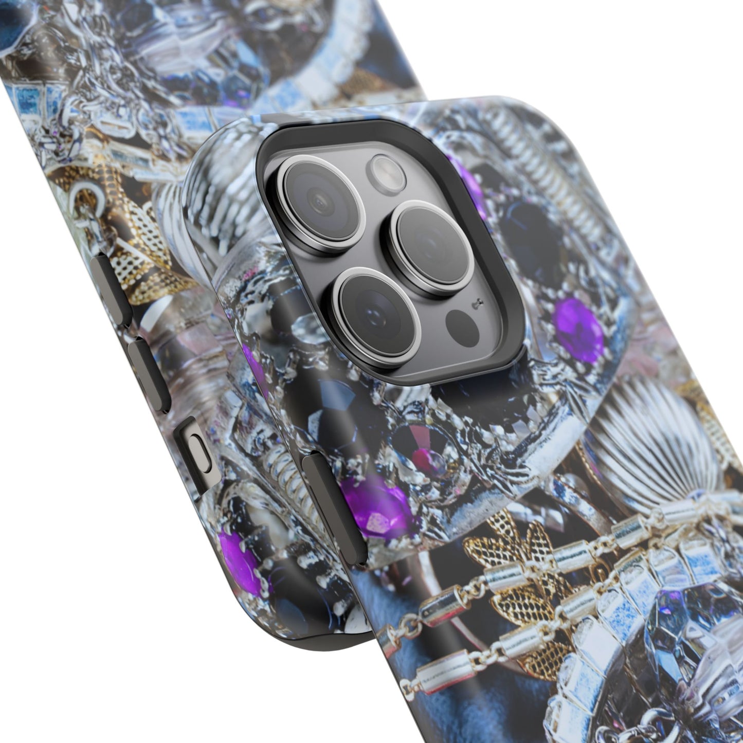 Impact-Resistant Phone Case – Chrome Jewel