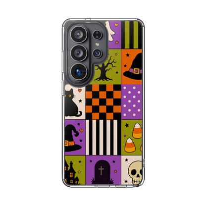 Clear Phone Case – Spooky Patchwork