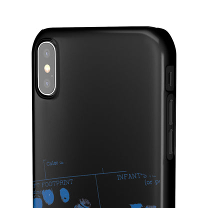 Snap Phone Case – Mom’s Little Blue Footprints