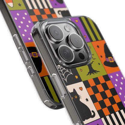 Clear Phone Case – Spooky Patchwork