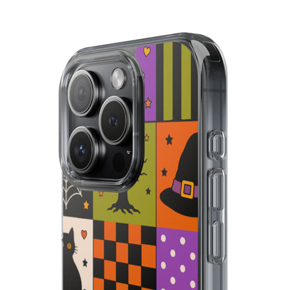 Clear Phone Case – Spooky Patchwork