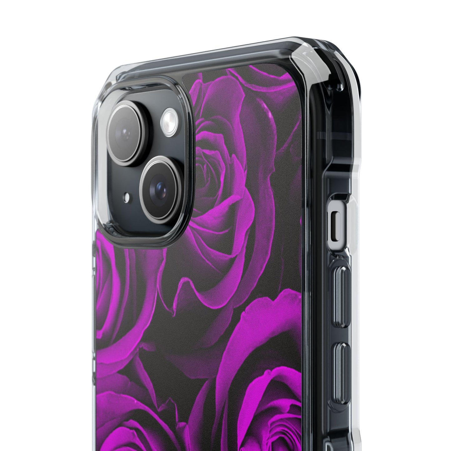 Clear Magnetic Phone Case – Amethyst Roses