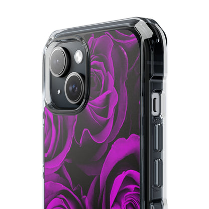 Clear Magnetic Phone Case – Amethyst Roses