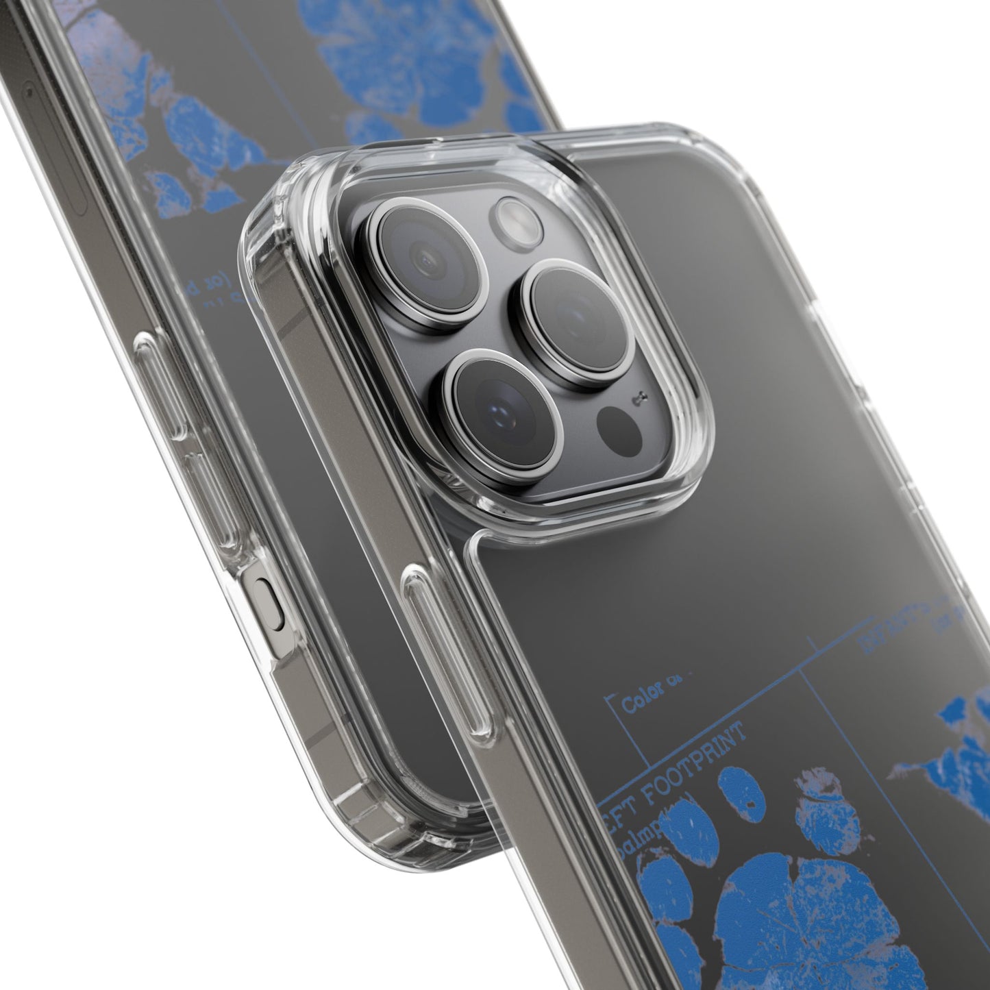 Clear Phone Case – Mom’s Little Blue Footprints